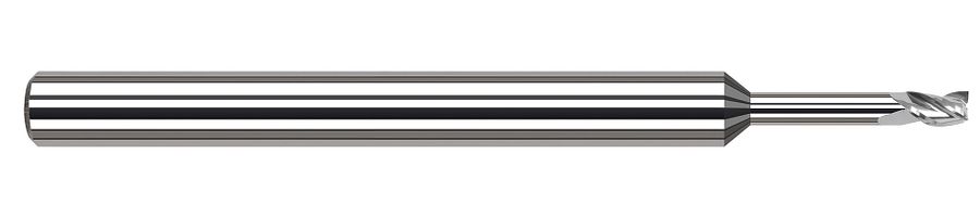 Picture of Harvey Tool 937078 Dia 0.078 LOC 0.1170 OAL2.50 End Mill Standard Flute Standard Helix Carbide Uncoated Single End Square Sharp